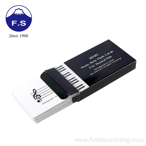 Personalized printing study music flash card for children